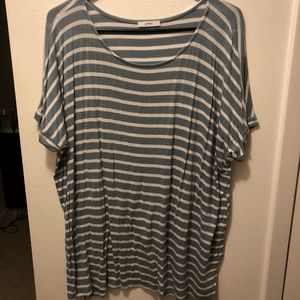 Roolee Blue and White Striped Shirt
